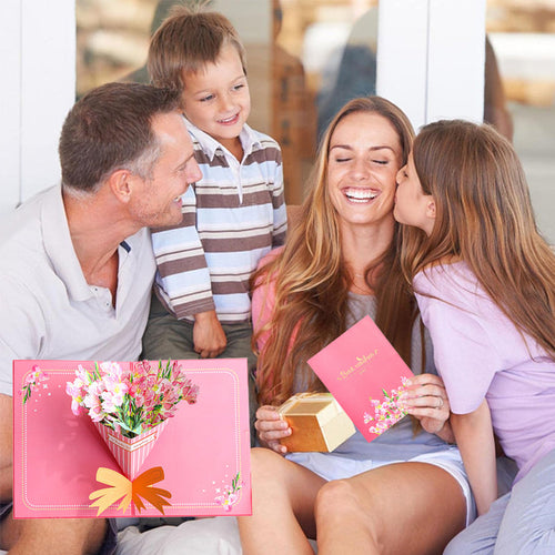3D Pop-Up Mother’s Day Gift Card – Pink Floral Design