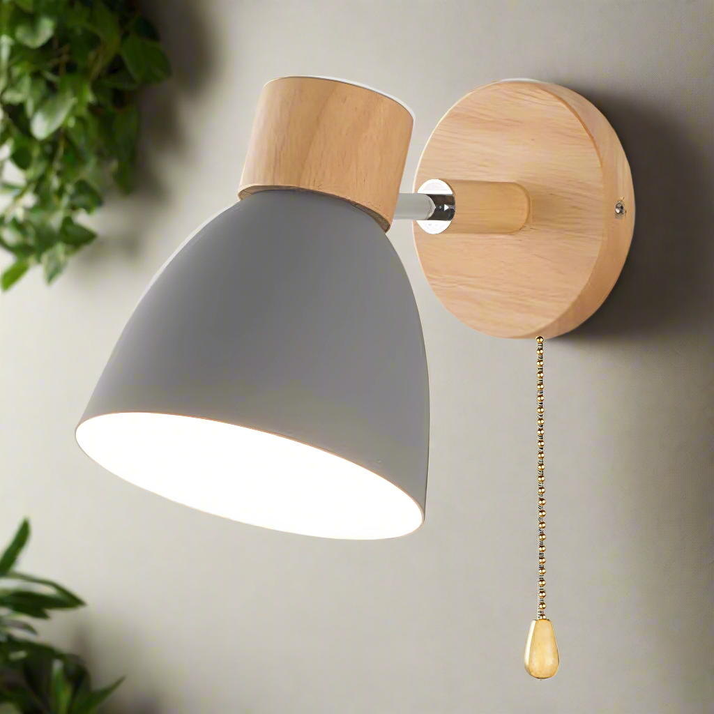 Indoor Wall Light with Pull Switch Minimalist Ambient Lighting