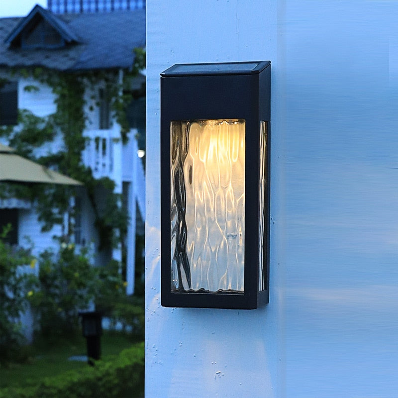 Garden Wall Lamp Solar LED with Dusk Sensor