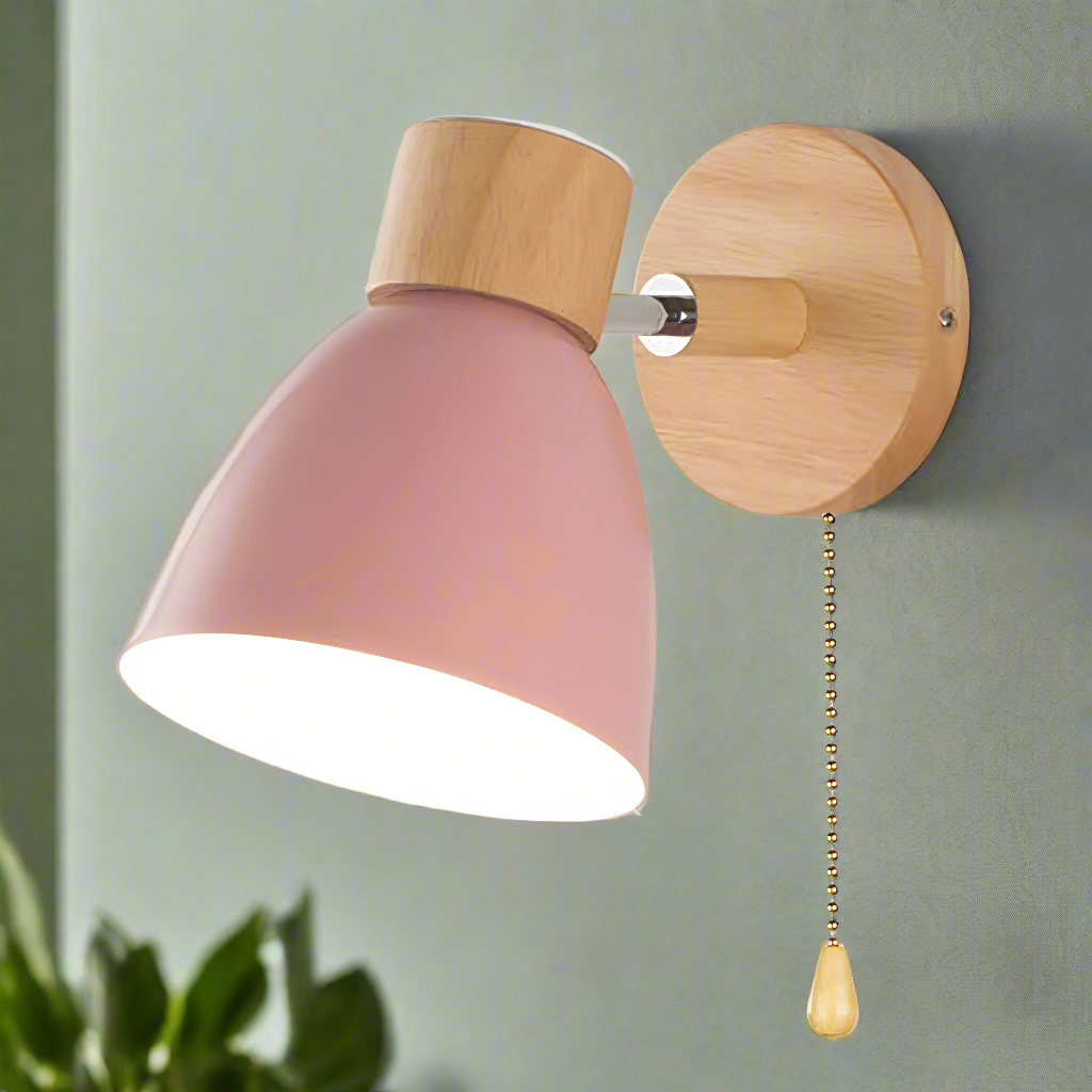 Indoor Wall Light with Pull Switch Minimalist Ambient Lighting