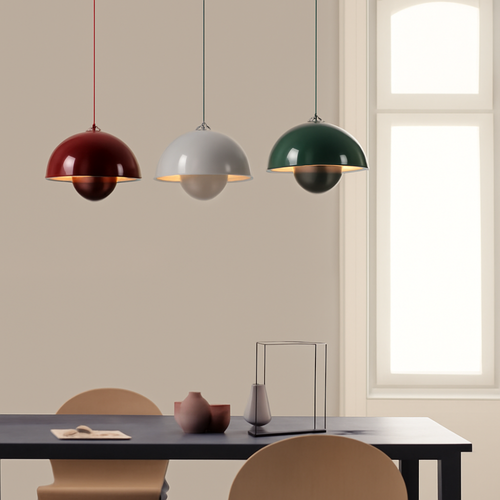 Modern Half-Circle Pendant Light Colourful Scandinavian Design