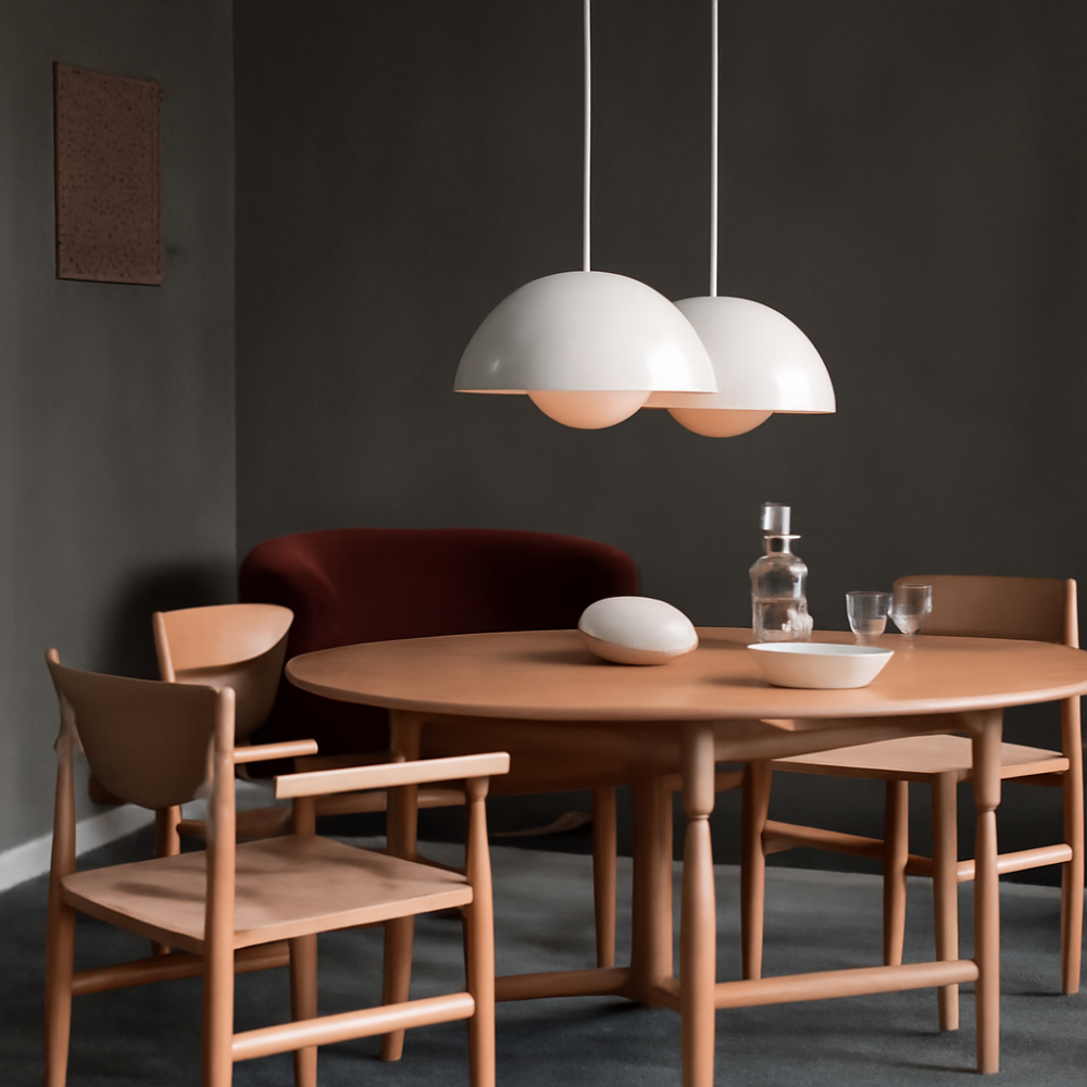 Modern Half-Circle Pendant Light Colourful Scandinavian Design