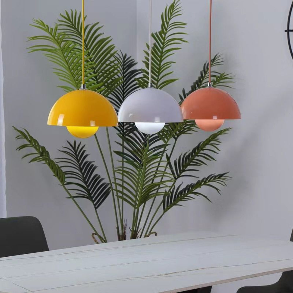 Modern Half-Circle Pendant Light Colourful Scandinavian Design
