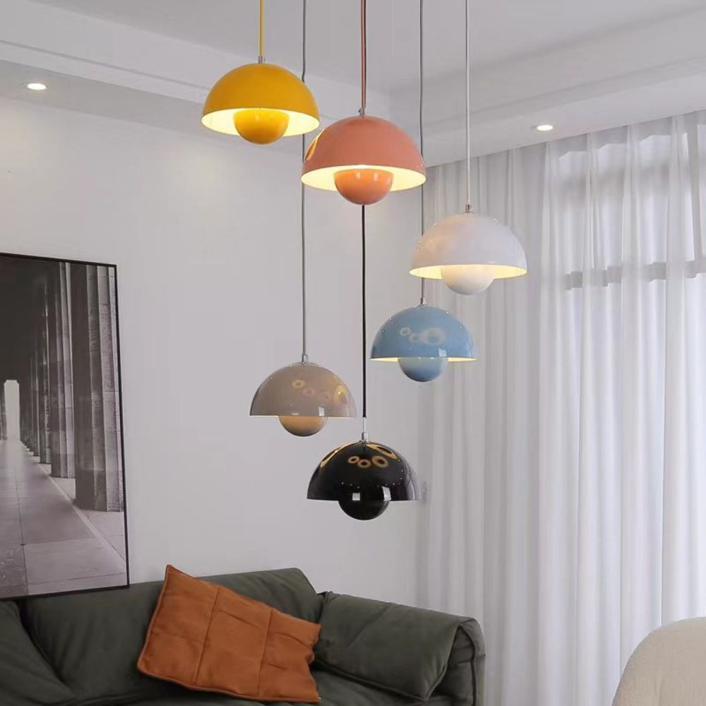 Modern Half-Circle Pendant Light Colourful Scandinavian Design