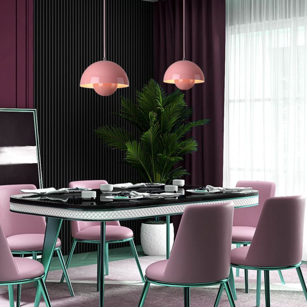 Modern Half-Circle Pendant Light Colourful Scandinavian Design
