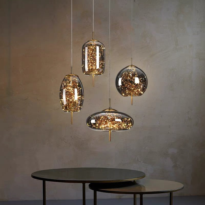 Modern LED Pendant Light Decorative Glass Indoor Ceiling Lighting