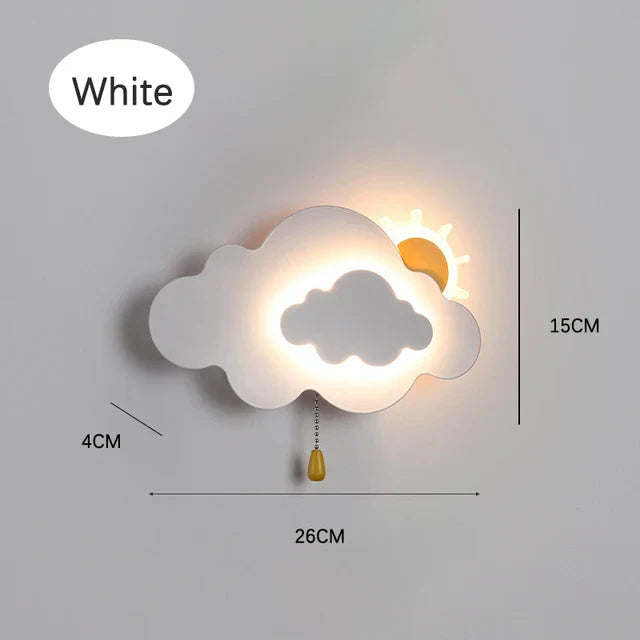 Children’s Cloud Bedroom Wall Lamp – Soft Glow Light