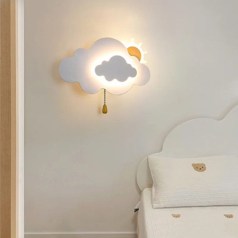 Children’s Cloud Bedroom Wall Lamp – Soft Glow Light