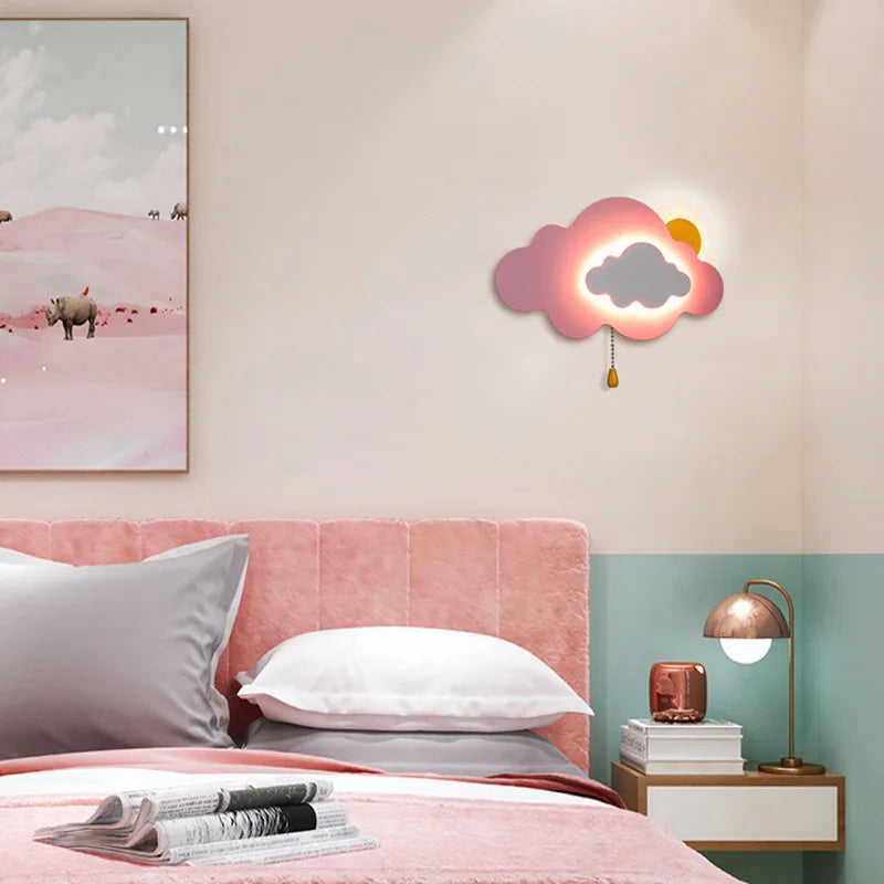 Children’s Cloud Bedroom Wall Lamp – Soft Glow Light
