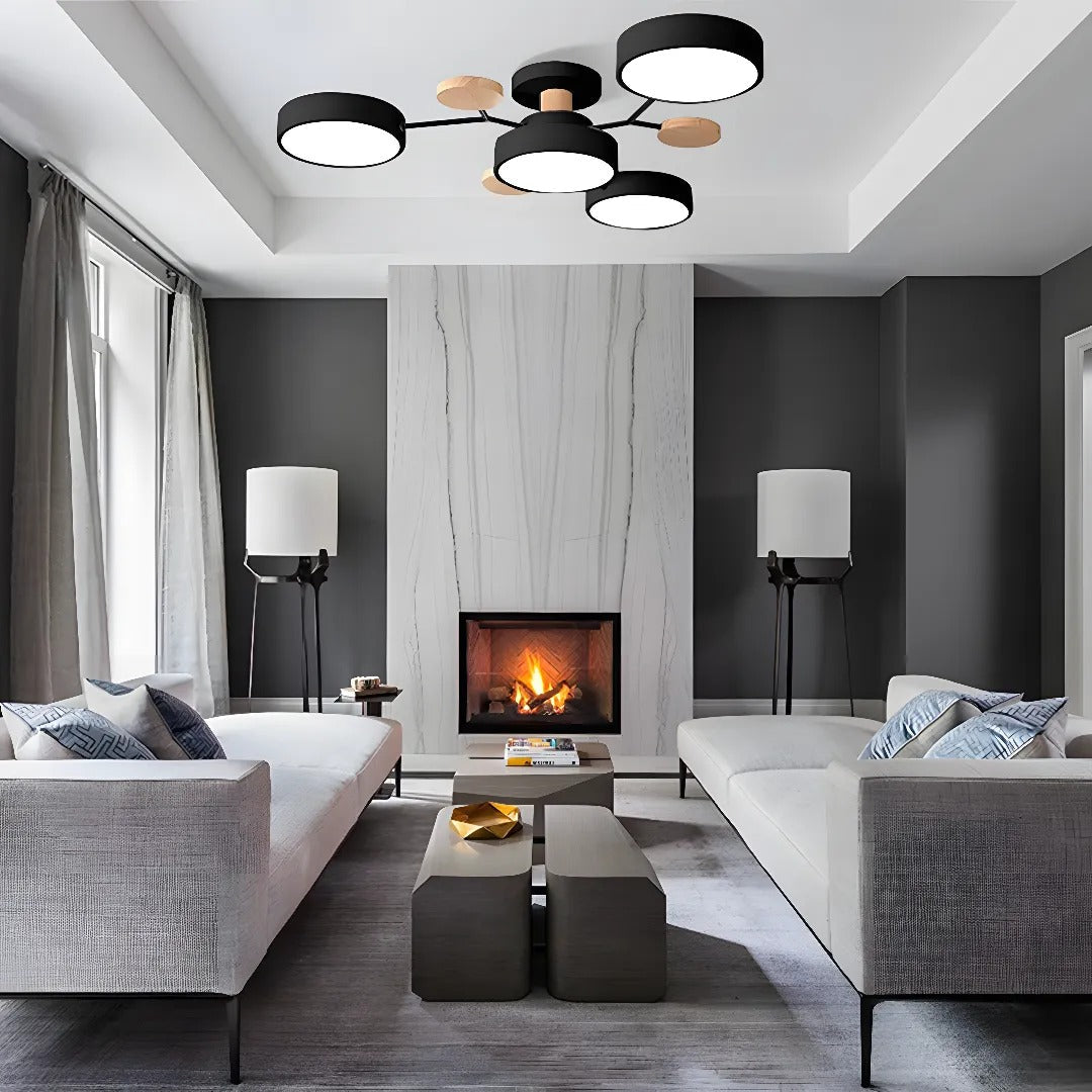Modern LED Flush Ceiling Light Multi-Light Indoor Lighting Fixture