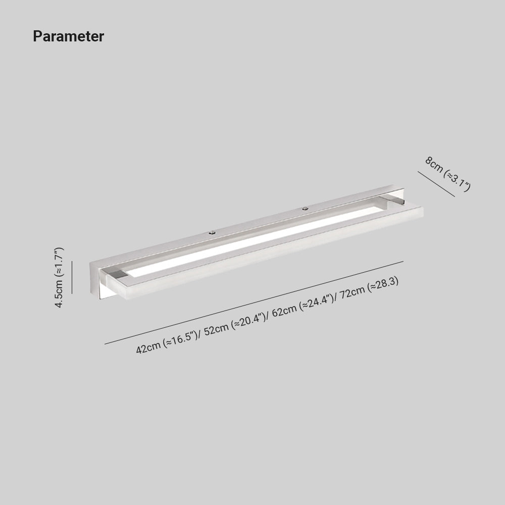Rectangular LED Wall Light Bathroom Mirror Front Light