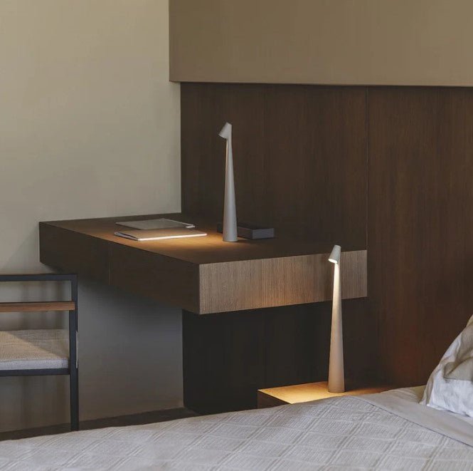 Portable Table Lamp Rechargeable LED Light with Push Control