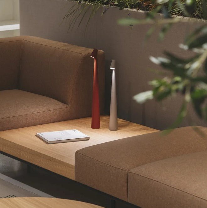 Portable Table Lamp Rechargeable LED Light with Push Control