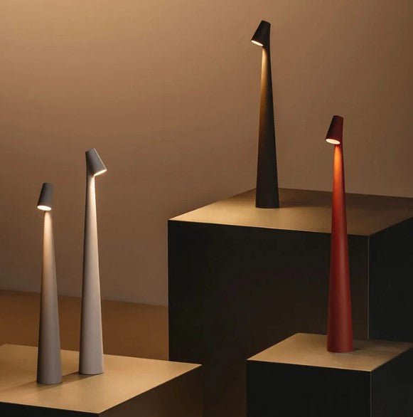 Portable Table Lamp Rechargeable LED Light with Push Control