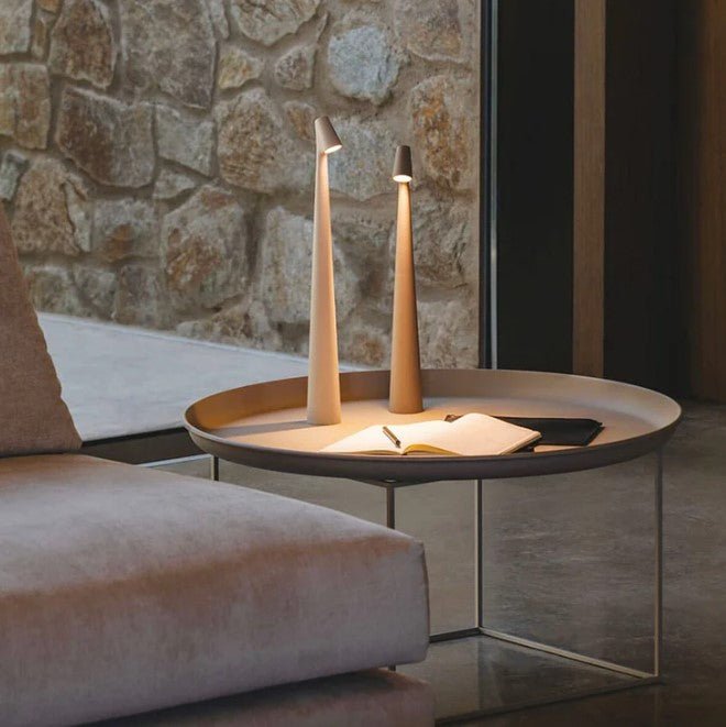 Portable Table Lamp Rechargeable LED Light with Push Control
