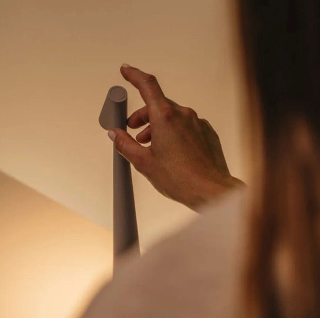 Portable Table Lamp Rechargeable LED Light with Push Control