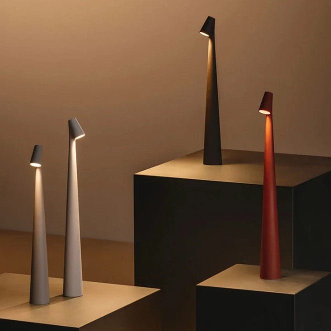Portable Table Lamp Rechargeable LED Light with Push Control