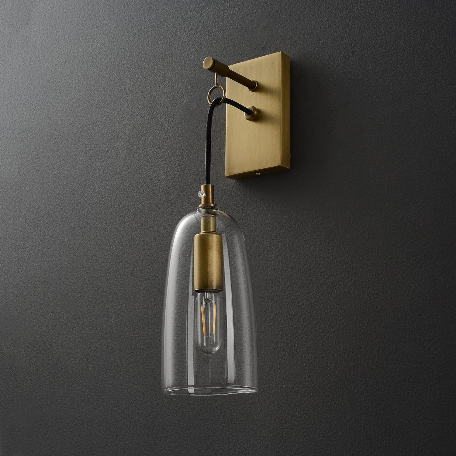 Aurex Linear Brass Wall Lamp