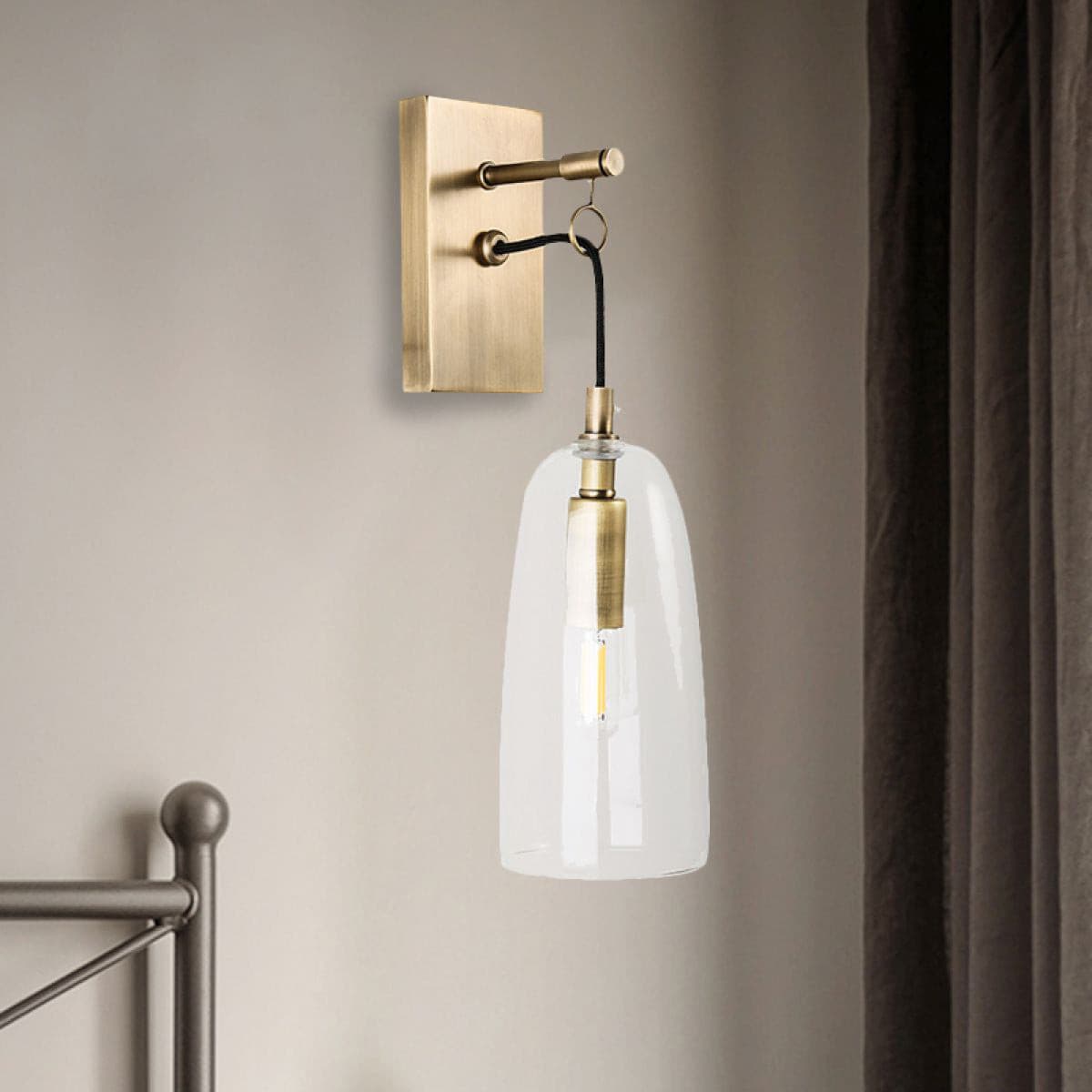 Aurex Linear Brass Wall Lamp
