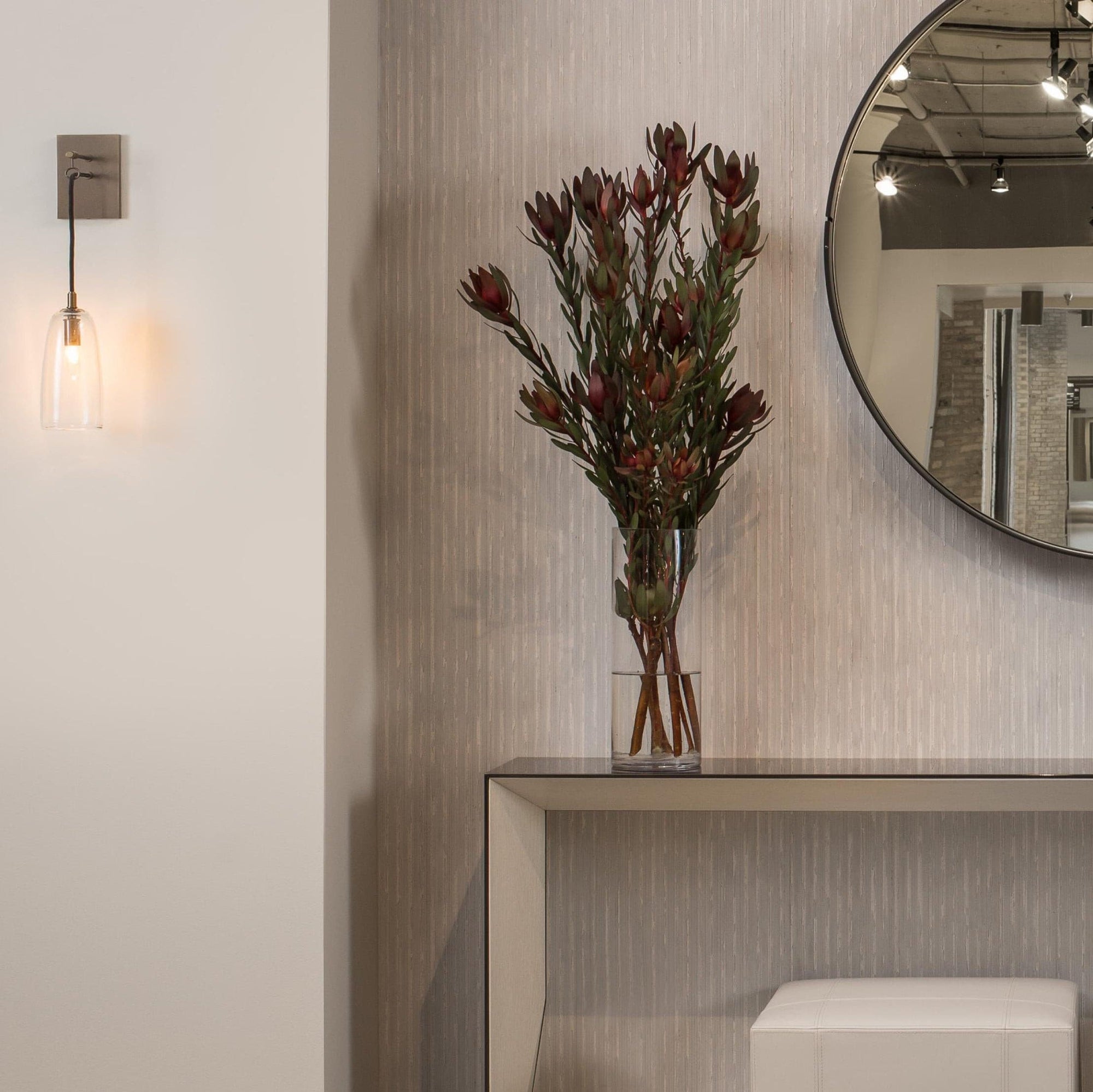 Aurex Linear Brass Wall Lamp