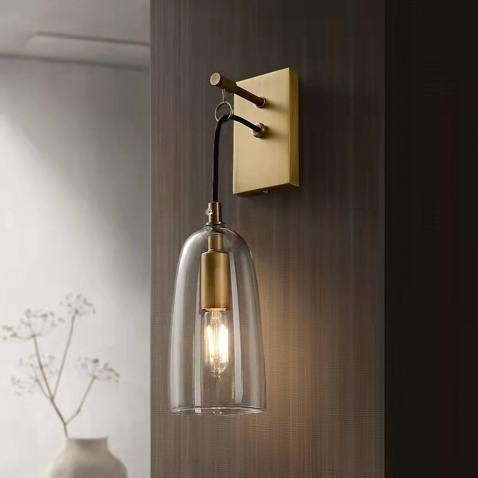 Aurex Linear Brass Wall Lamp