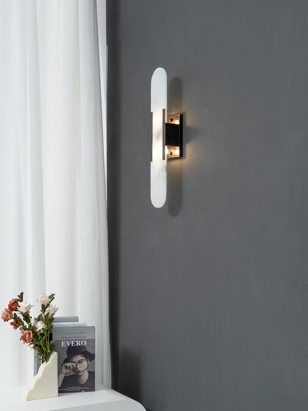 Aurelio Linear Alabaster Wall Lamp