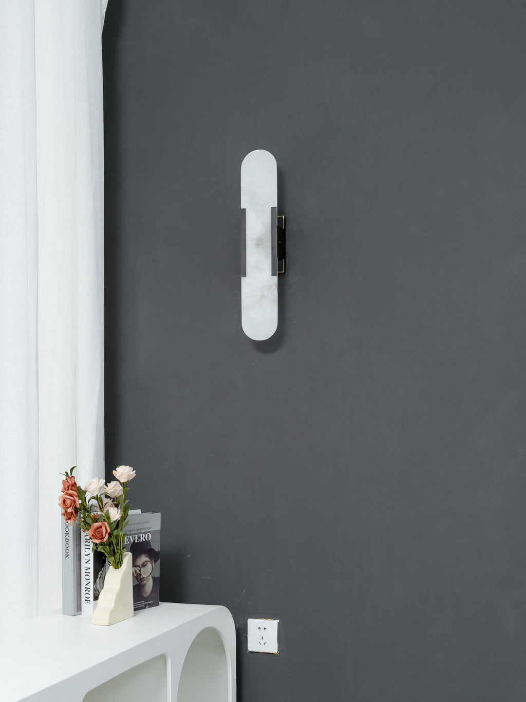 Aurelio Linear Alabaster Wall Lamp