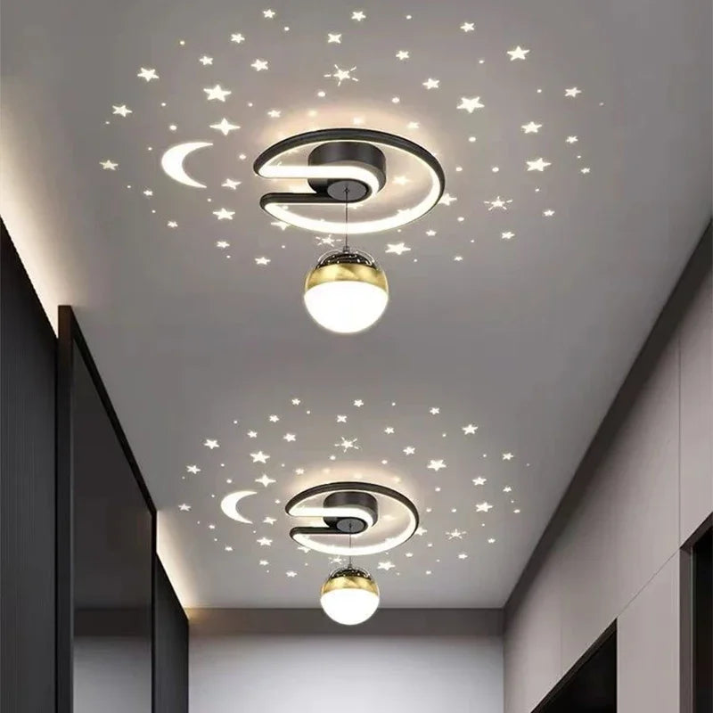 LED Ceiling Light with Star Effect Dimmable Modern Bedroom Lamp