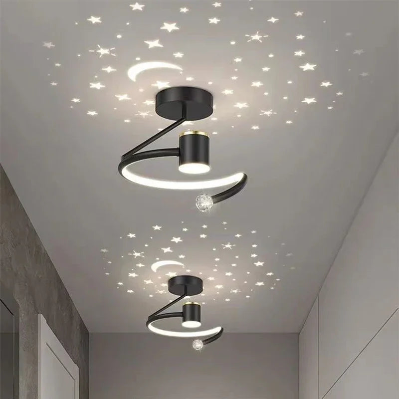 LED Ceiling Light with Star Effect Dimmable Modern Bedroom Lamp