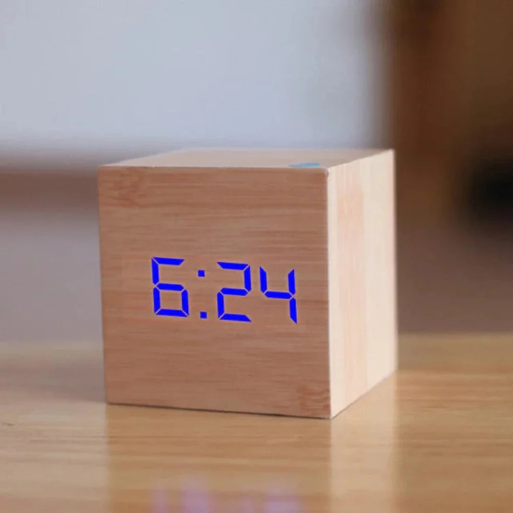 Mini LED Digital Alarm Clock with Date & Temperature