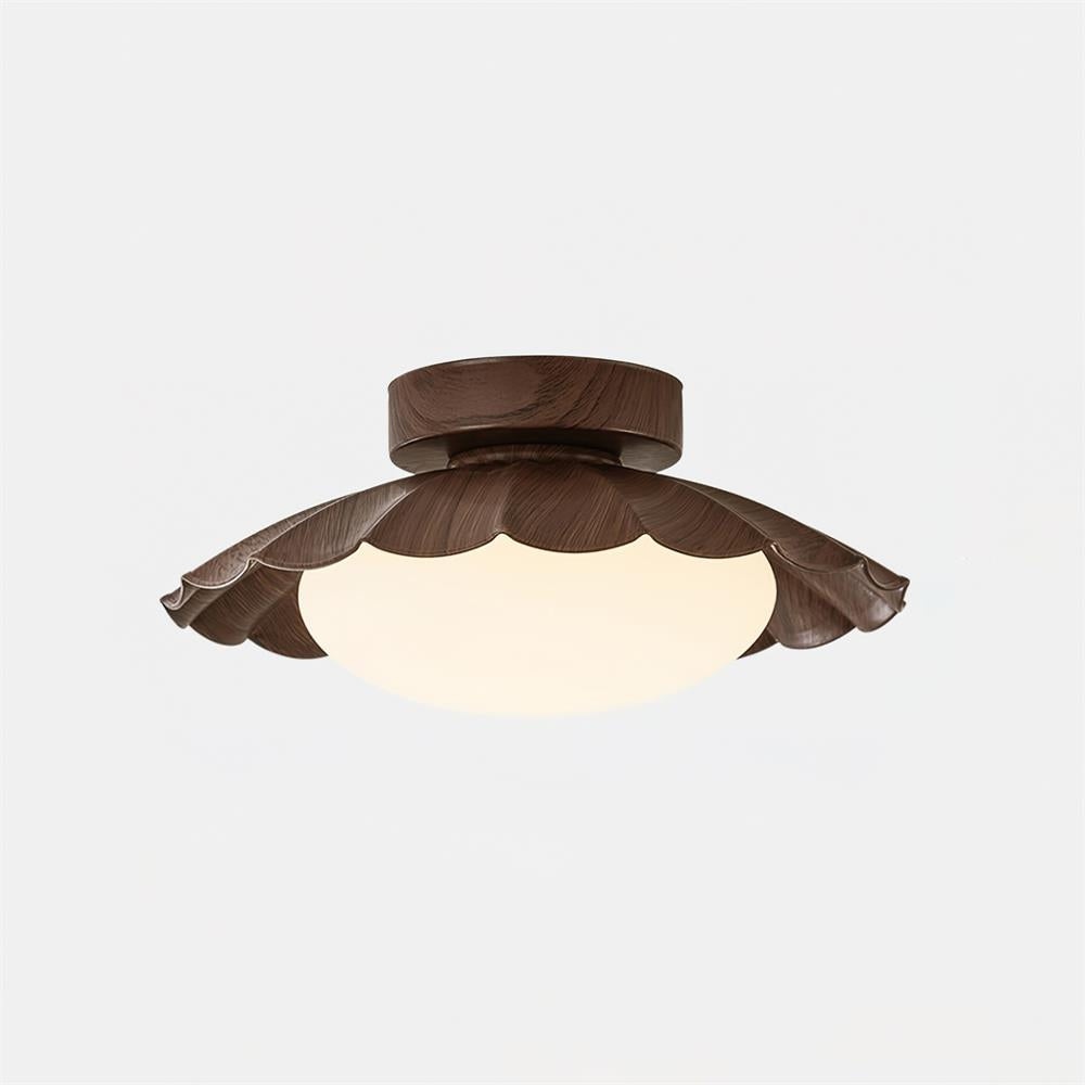 Scalloped LED Ceiling Light in Warm White