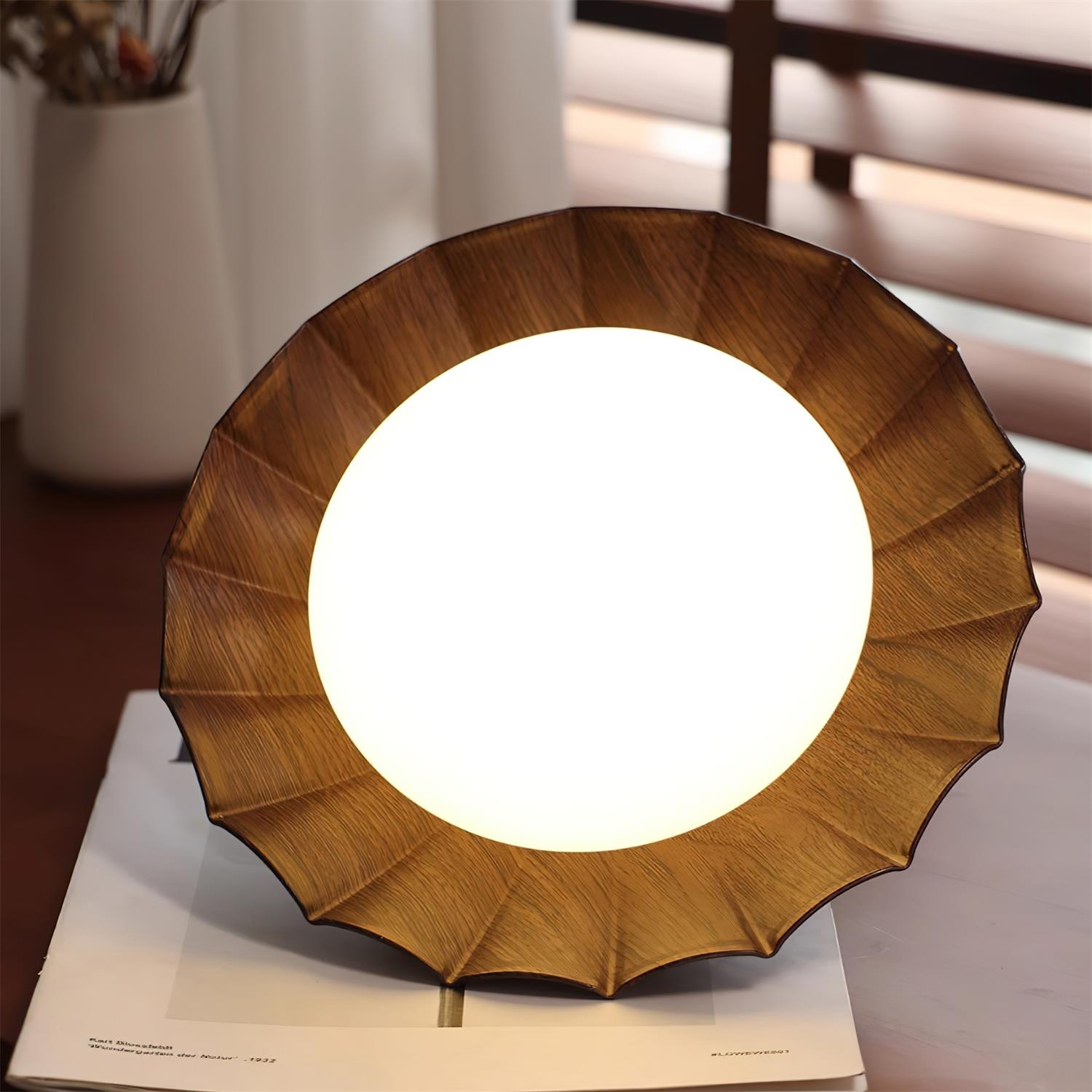 Scalloped LED Ceiling Light in Warm White