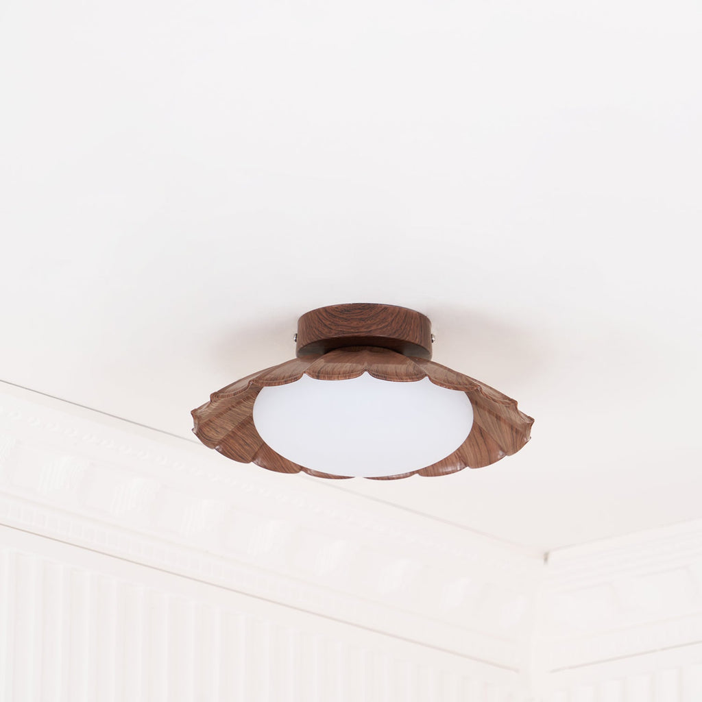 Scalloped LED Ceiling Light in Warm White