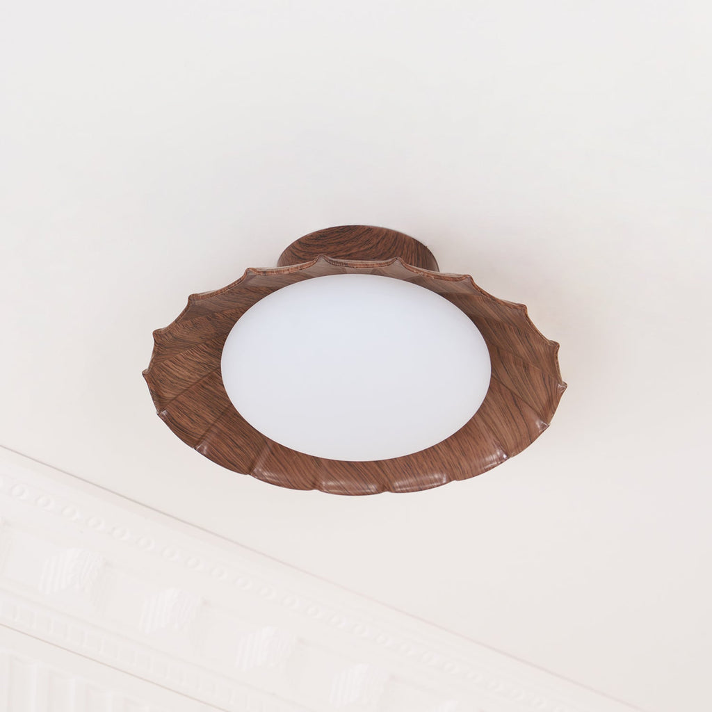 Scalloped LED Ceiling Light in Warm White