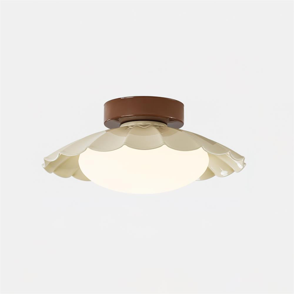 Scalloped LED Ceiling Light in Warm White