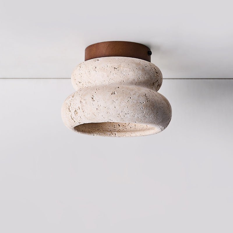 Sculpted Stone Effect Ceiling Light – Modern Indoor Fixture