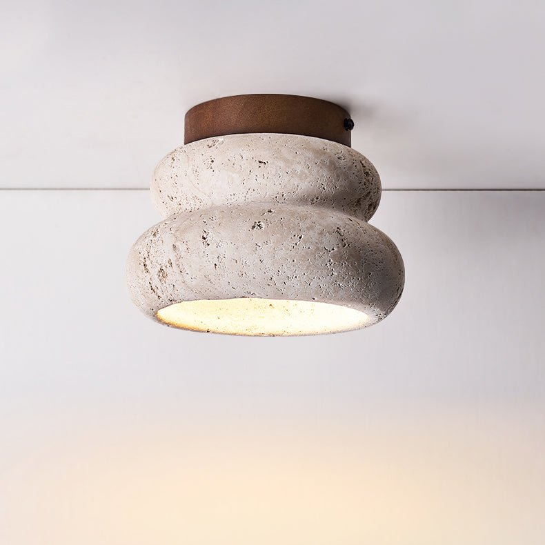 Sculpted Stone Effect Ceiling Light – Modern Indoor Fixture