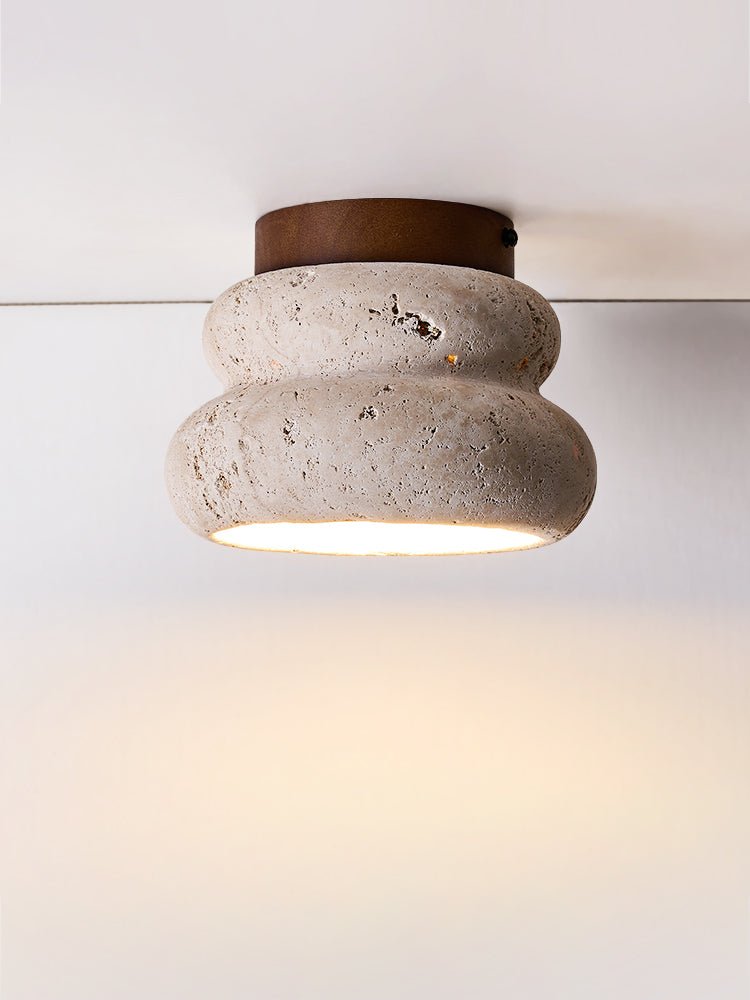 Sculpted Stone Effect Ceiling Light – Modern Indoor Fixture