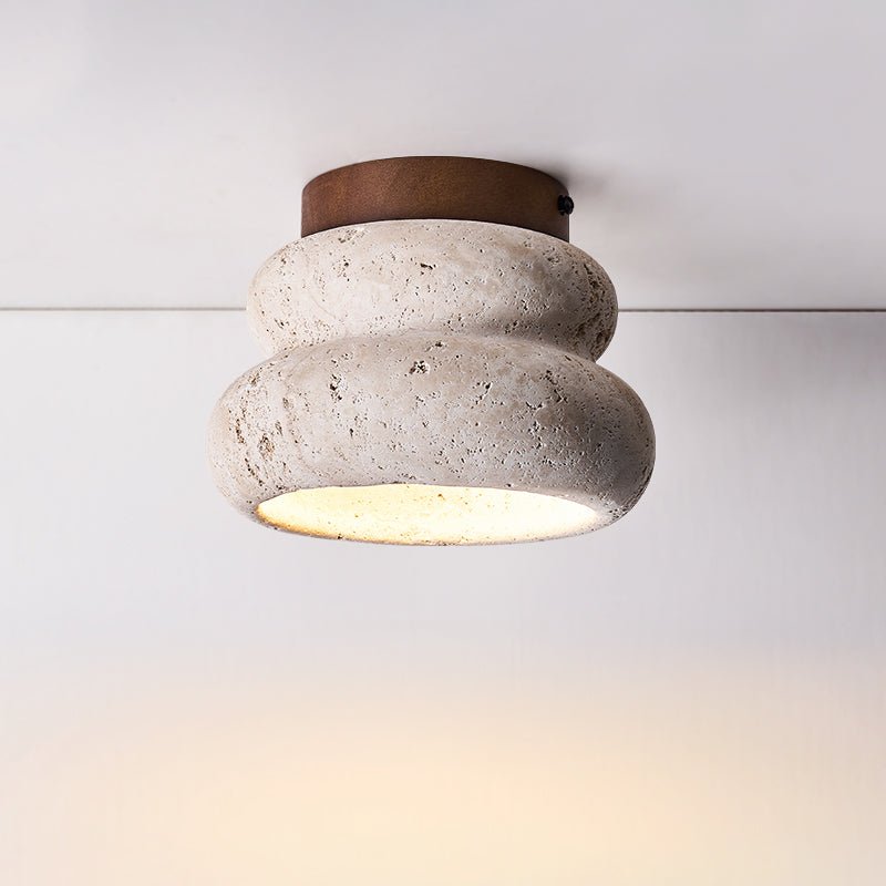 Sculpted Stone Effect Ceiling Light – Modern Indoor Fixture