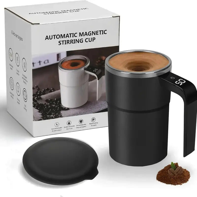 Electric Self-Stirring Coffee Mug with Temperature Display