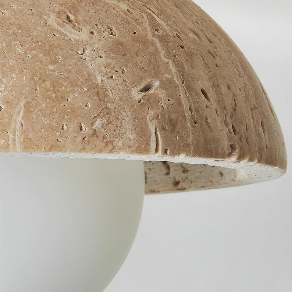 Piedra Stone Effect Ceiling Light with Glass Globe