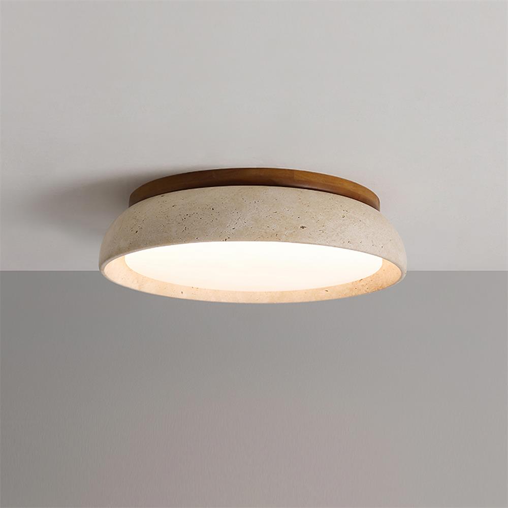Modern Stone Effect Ceiling Light with Warm LED