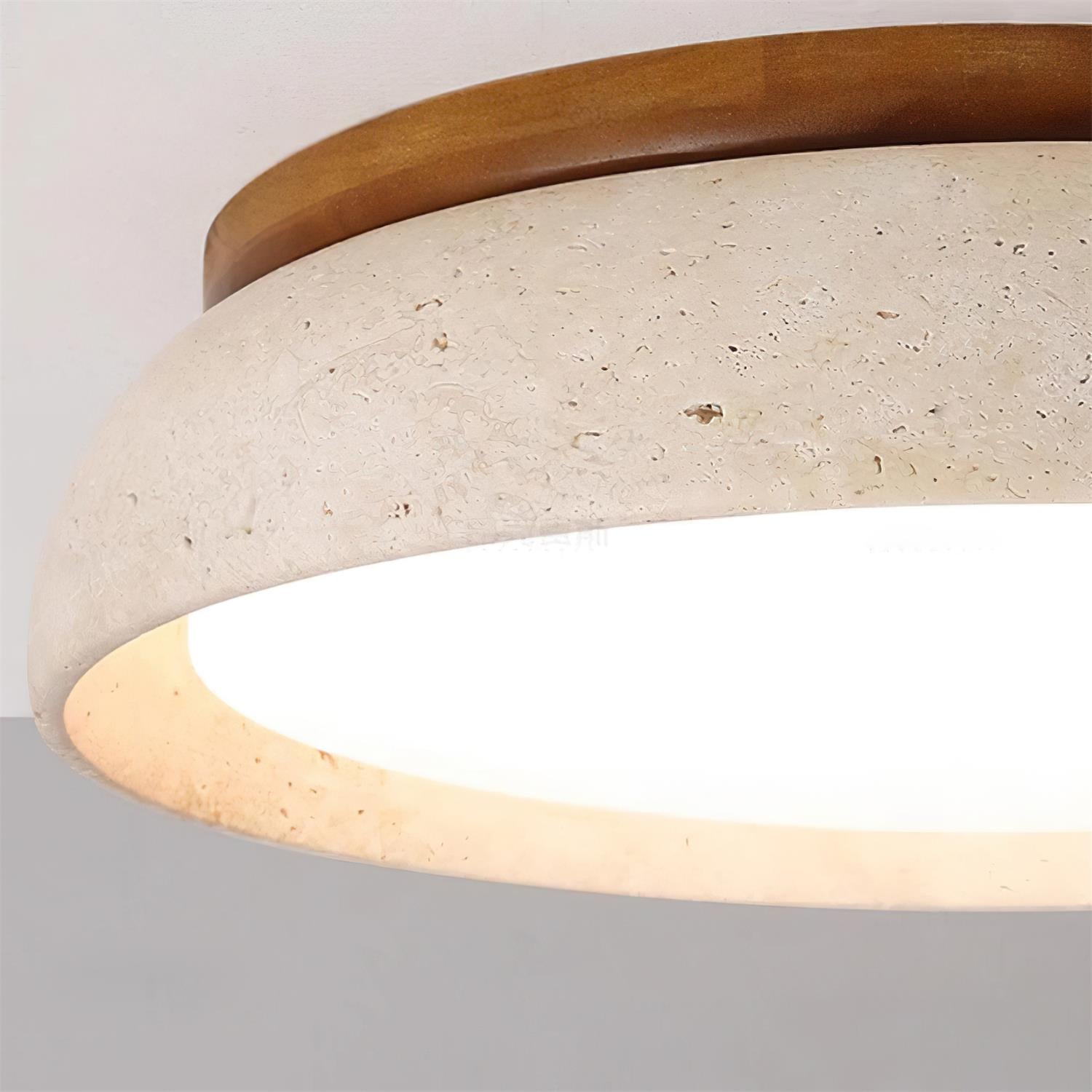 Modern Stone Effect Ceiling Light with Warm LED