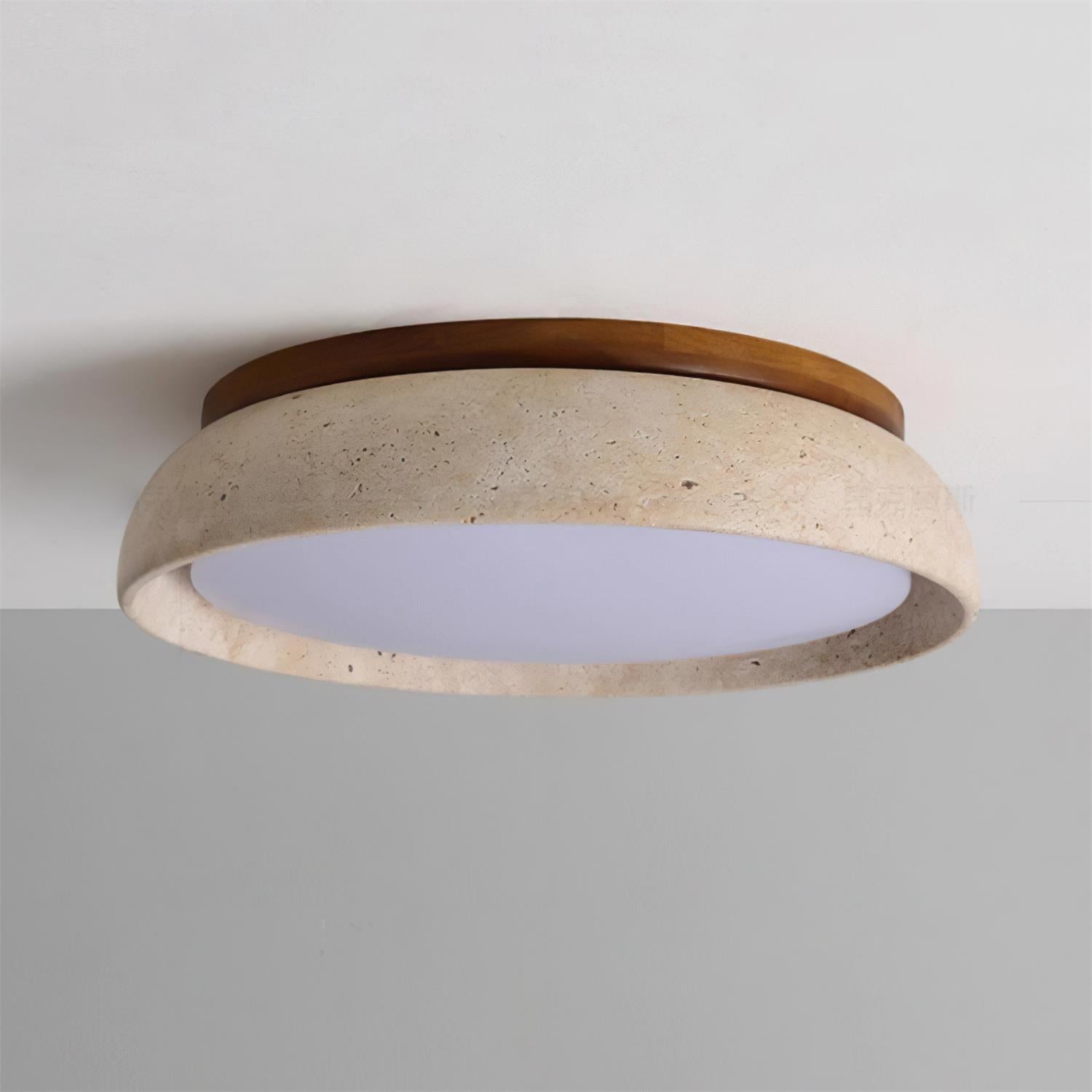 Modern Stone Effect Ceiling Light with Warm LED