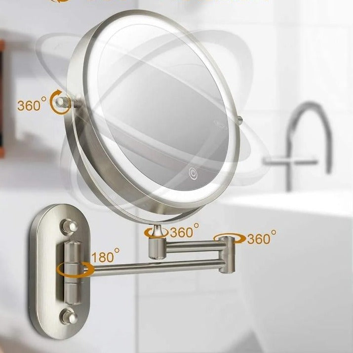 Rechargeable LED Vanity Mirror with Adjustable Light