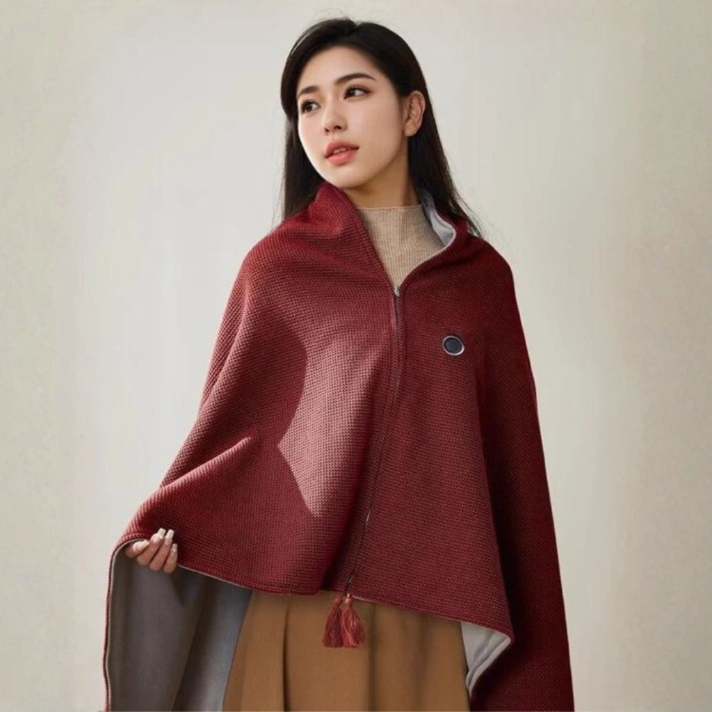 Heated Wearable Shawl Portable USB Warm Wrap for Everyday Use
