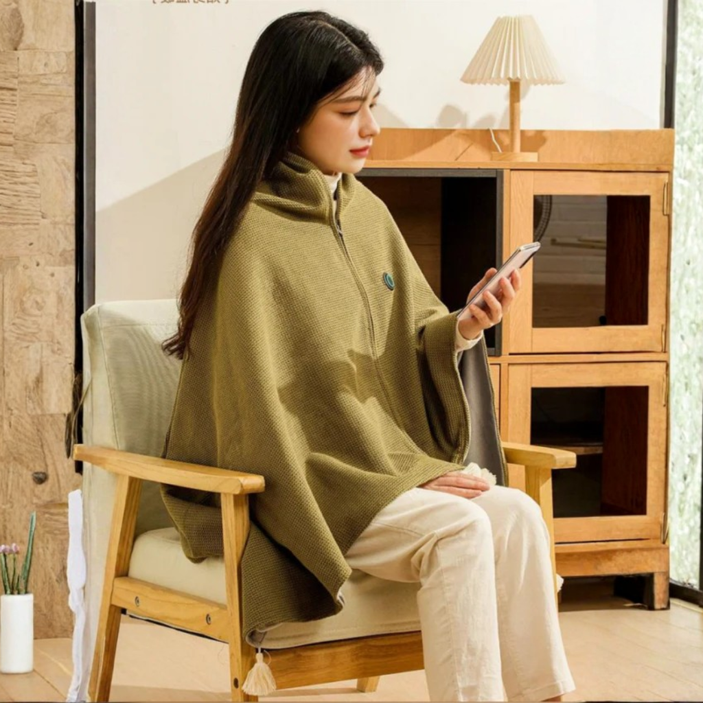Heated Wearable Shawl Portable USB Warm Wrap for Everyday Use