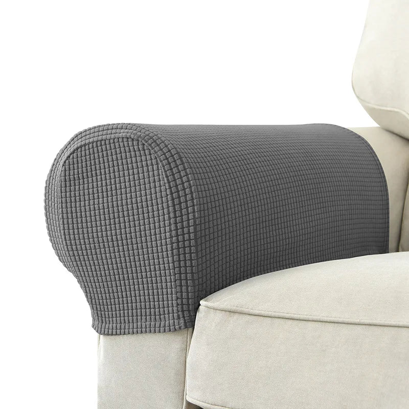 Stretch Armrest Covers Set Non Slip Quilted Design