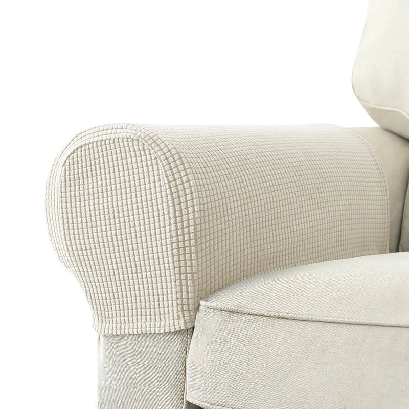 Stretch Armrest Covers Set Non Slip Quilted Design