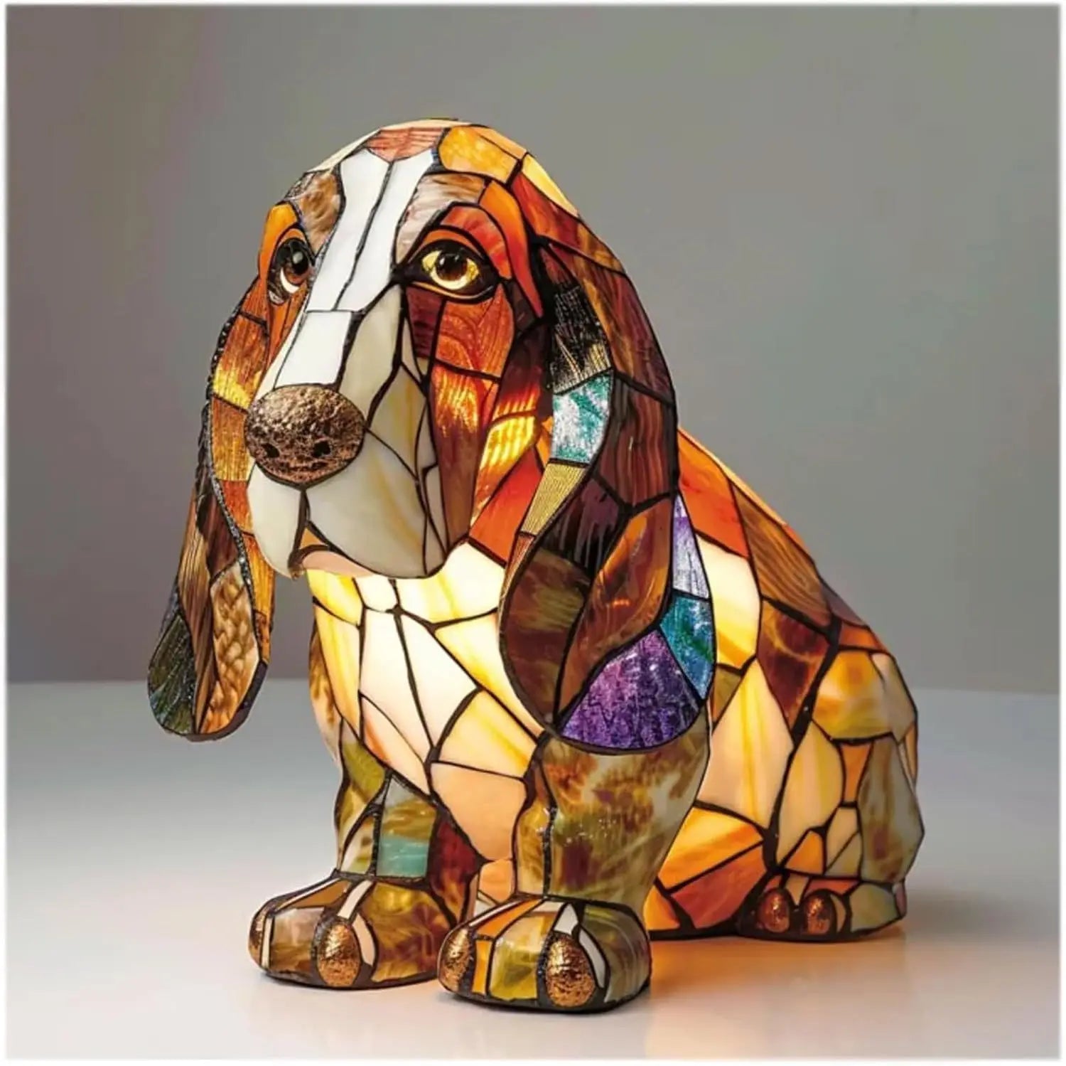 Decorative Dog Table Lamp Colourful Fantasy Accent Lighting